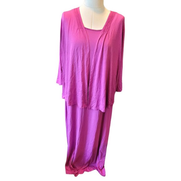 J. Jill Pure Jill Dress and Jacket Set Berry Pink Woman's Plus 3X NWT DH388 - Picture 1 of 16